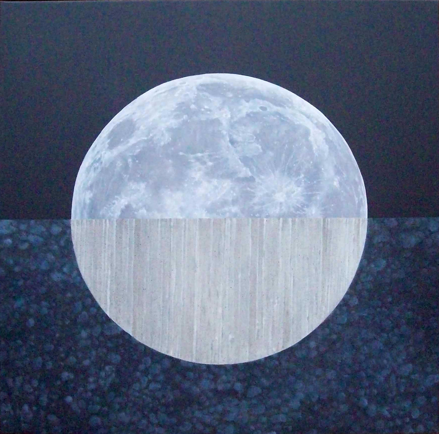 Moon, Head Under Ground, oil on canvas, 2010