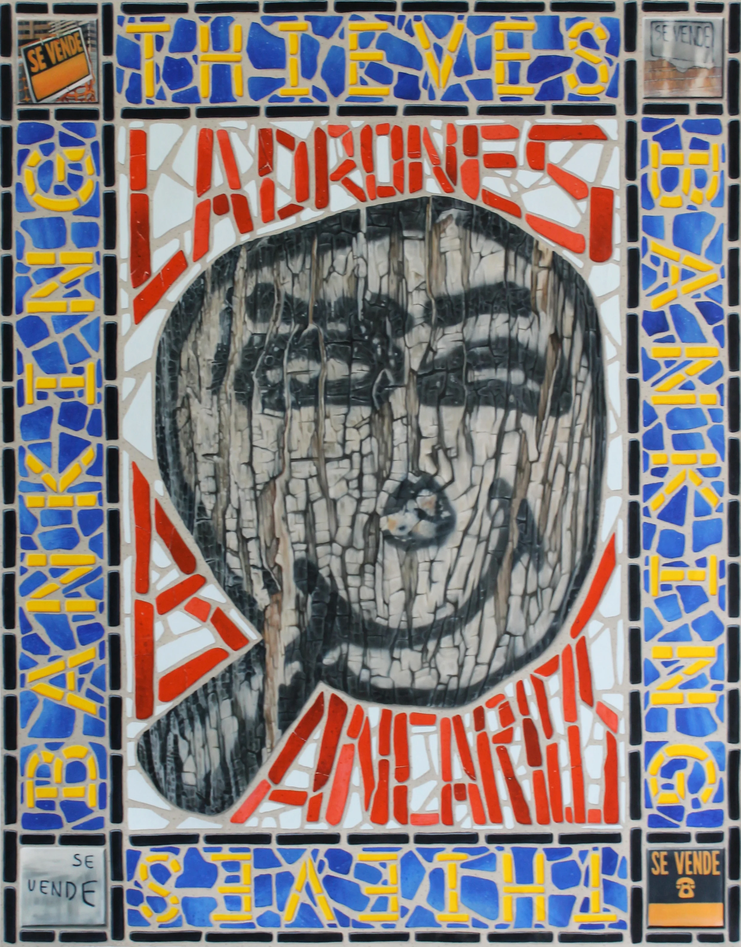 'Thieves', (What Noise does a Pig Make) oil on canvas, 2015