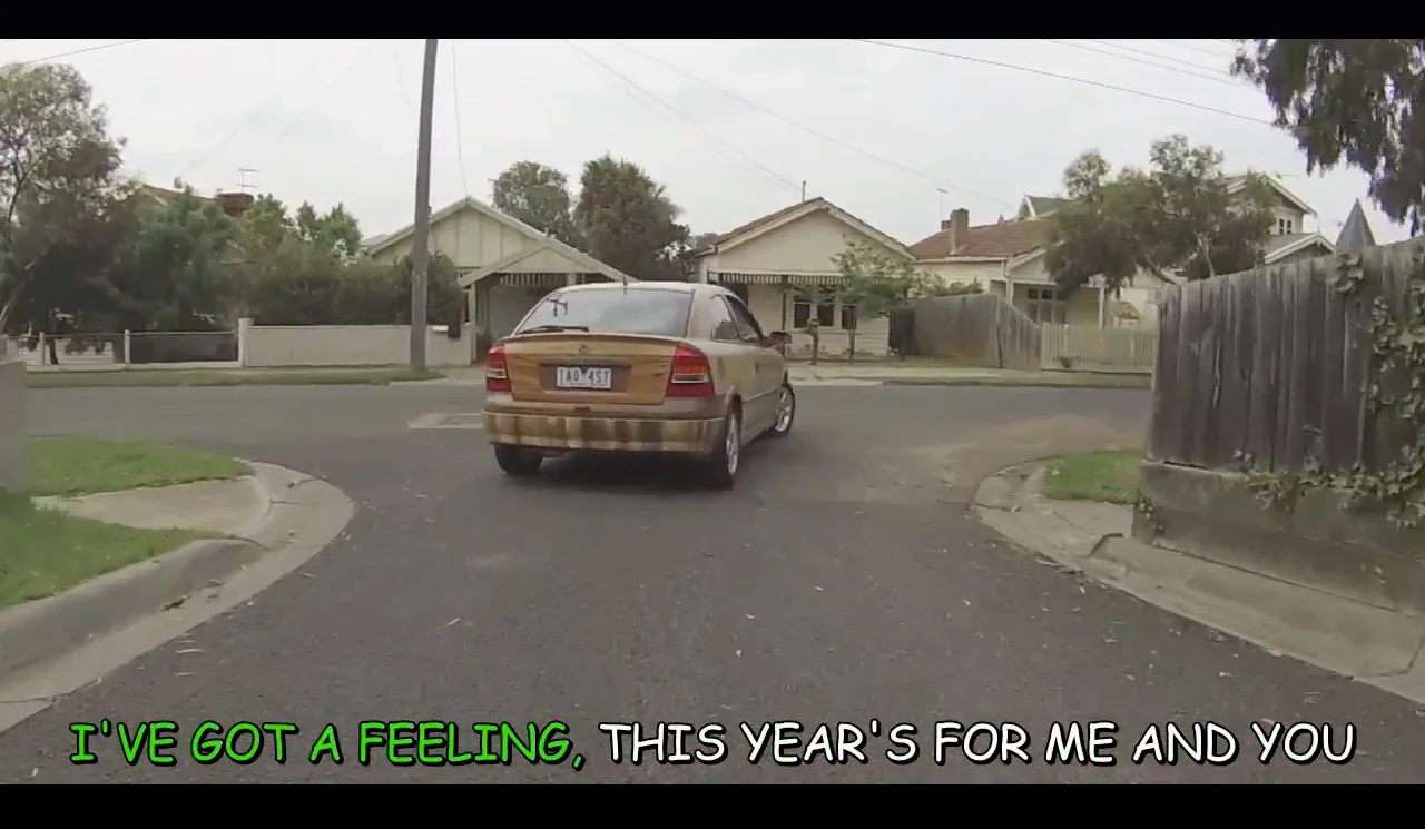 The view from the back seat, with Colleen Ahern, Caraoke still, 2016.