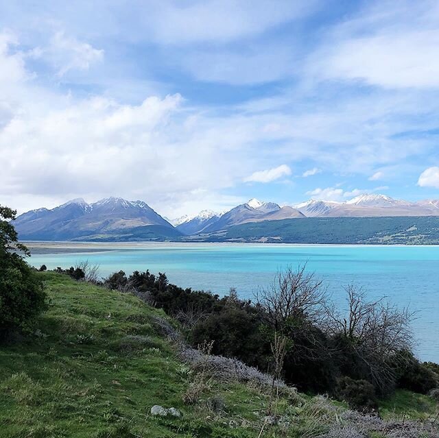 Endless turquoise 🌊 My mind can&rsquo;t even fathom how breathtaking this view is! From miles away, you can spot this gorgeous water, which is caused by rock flour that&rsquo;s suspended in the water. Add wildflowers and mountains to the mix and you