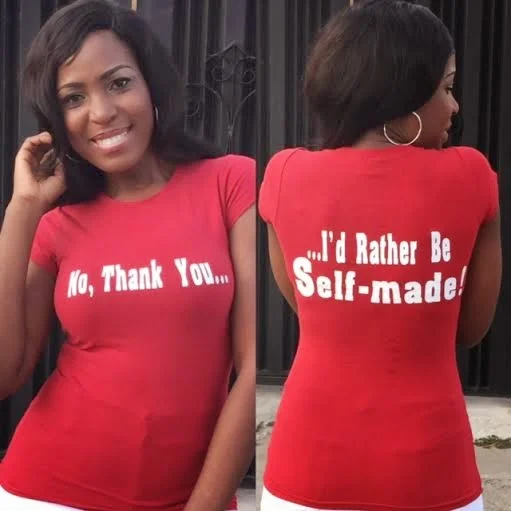 Photo of Linda Ikeji via her blog .