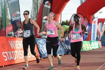 The beauty of global sisterhood: These women who I had never met held my hands and made sure I made it to the finish line!