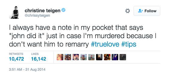 Photo Credit: Twitter: @ChrissyTeigen