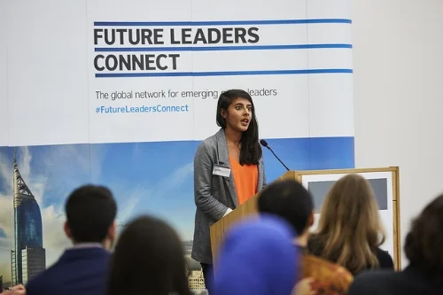 Kajal Odedra, the UK Director of change.org, giving tips on online policy advocacy.