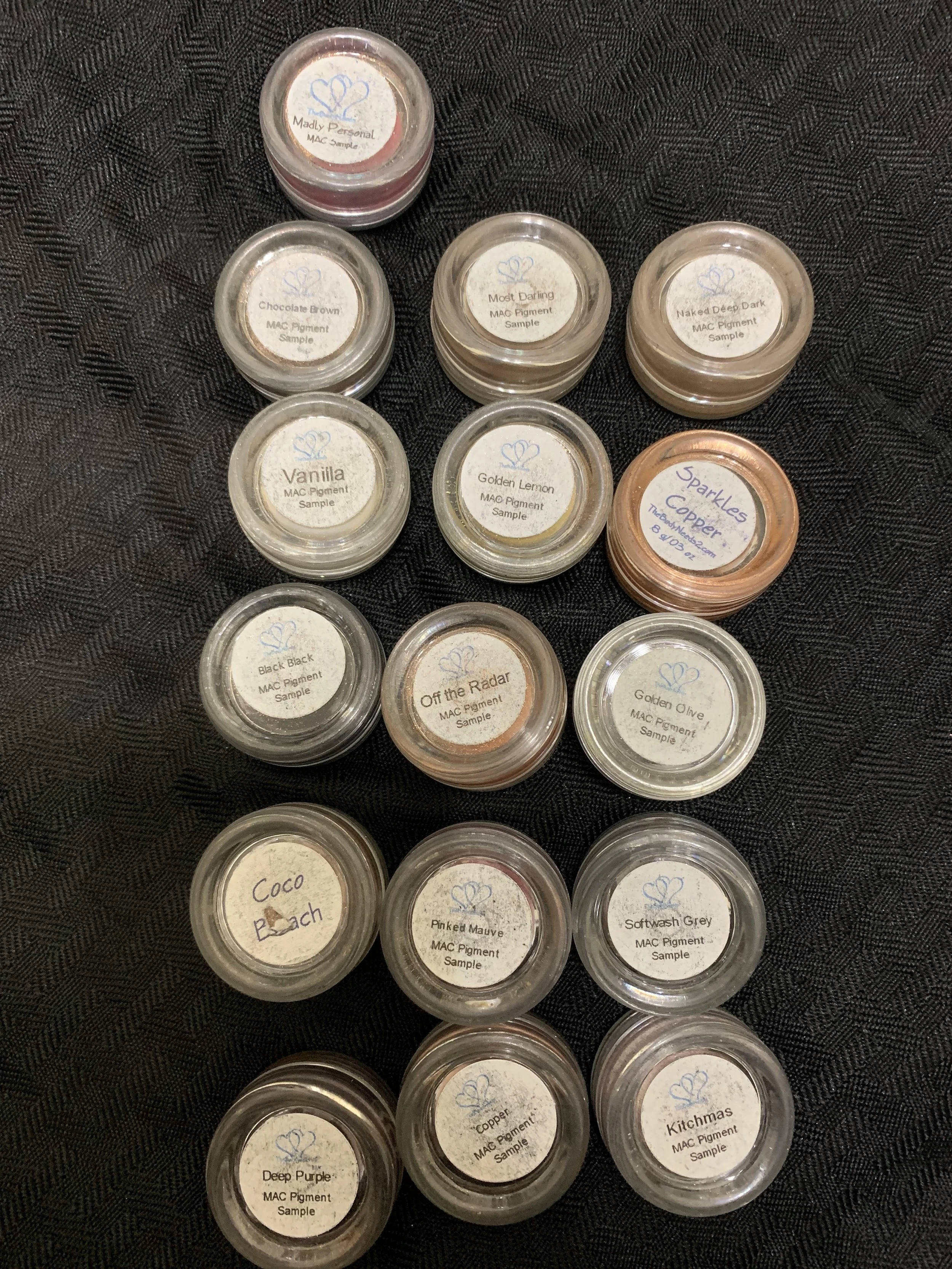 16 3-5 gram MAC loose Pigments-$10