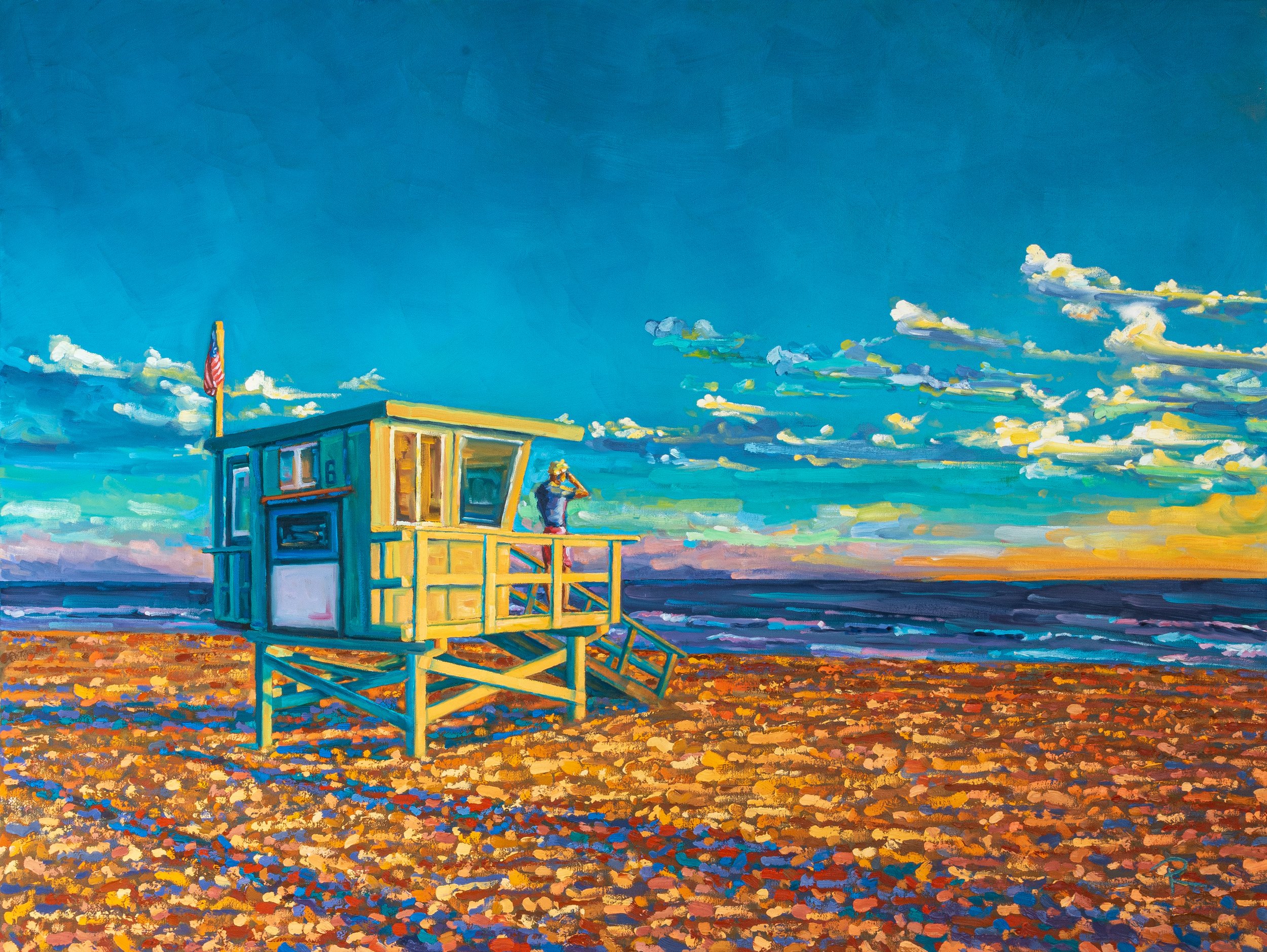 Tower 6, Zuma Beach 36 x 48