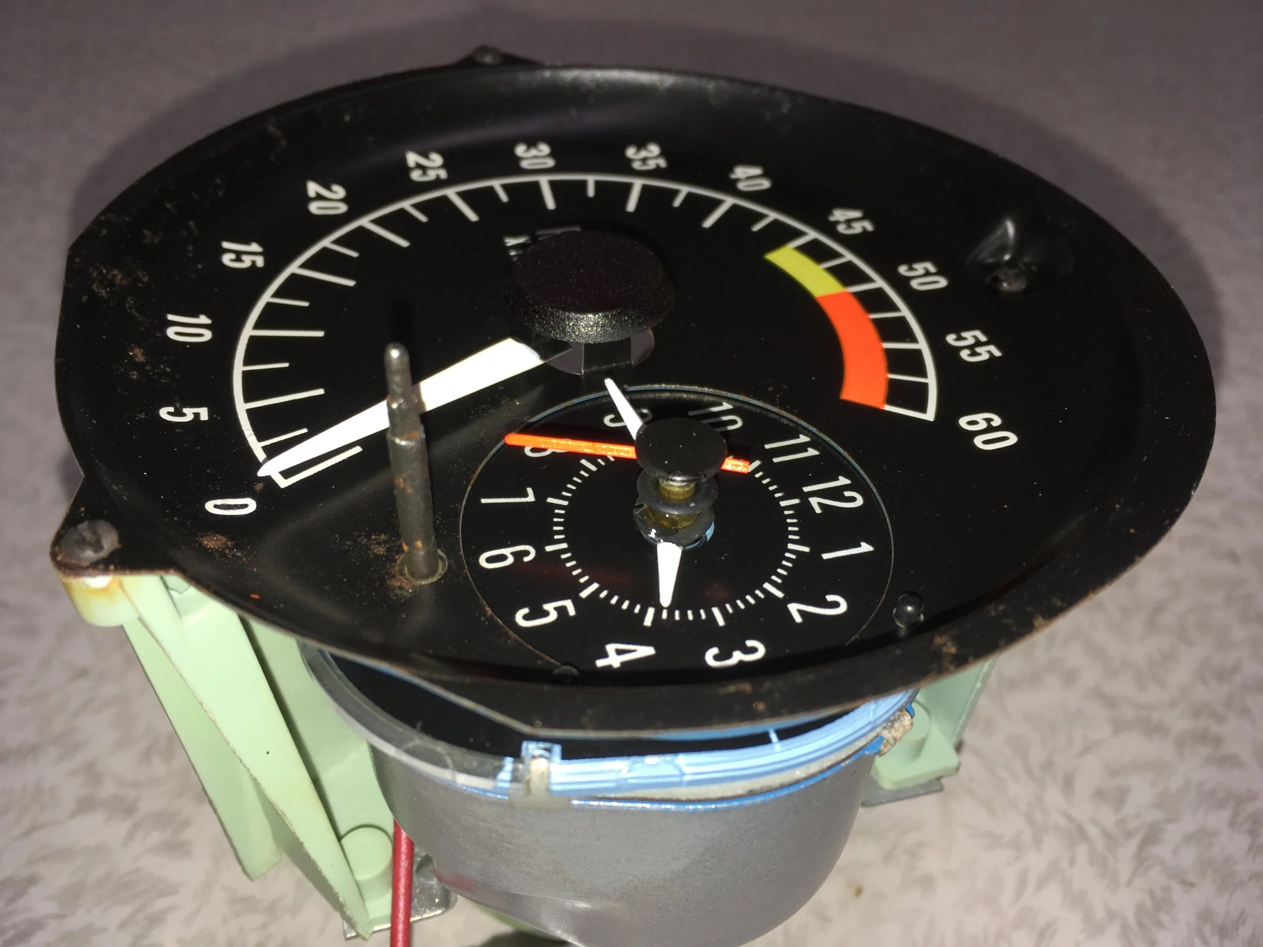 Tachometer during restoration