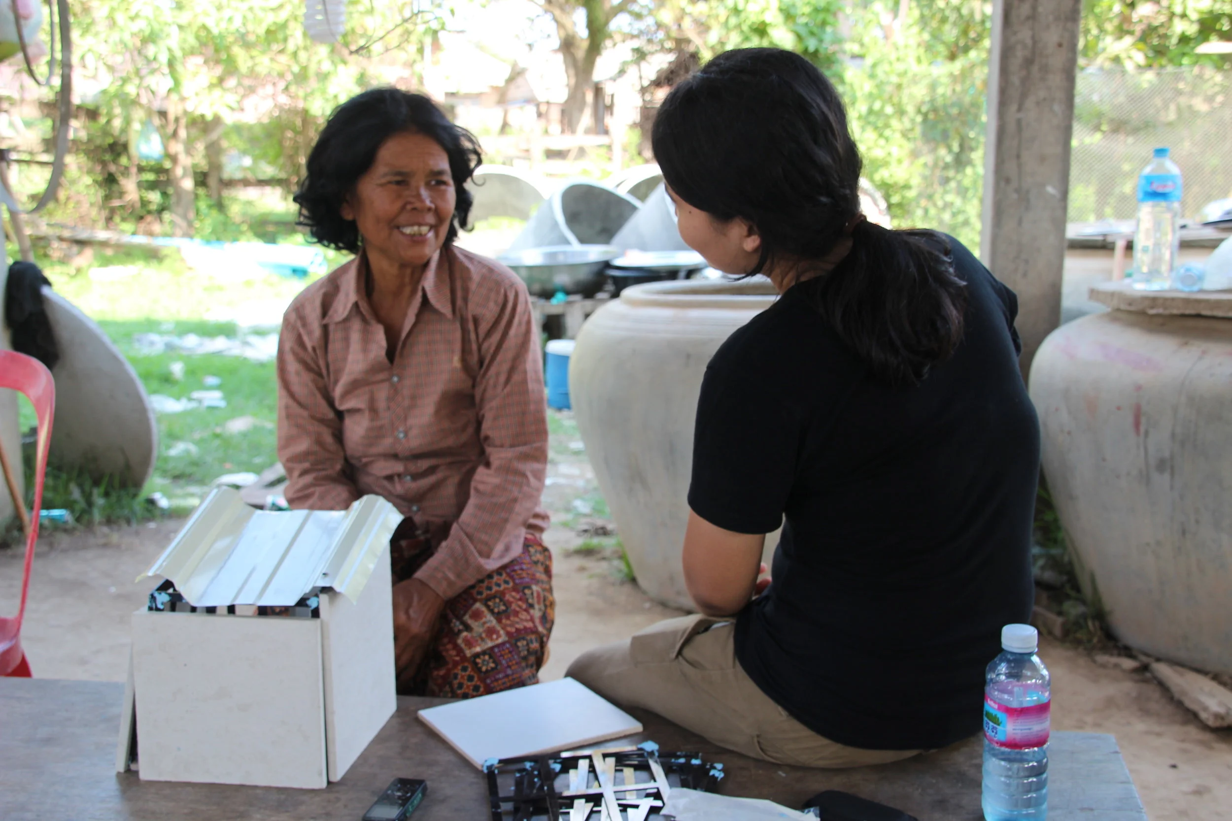 One-on-one interview with Build-a-Shelter activity