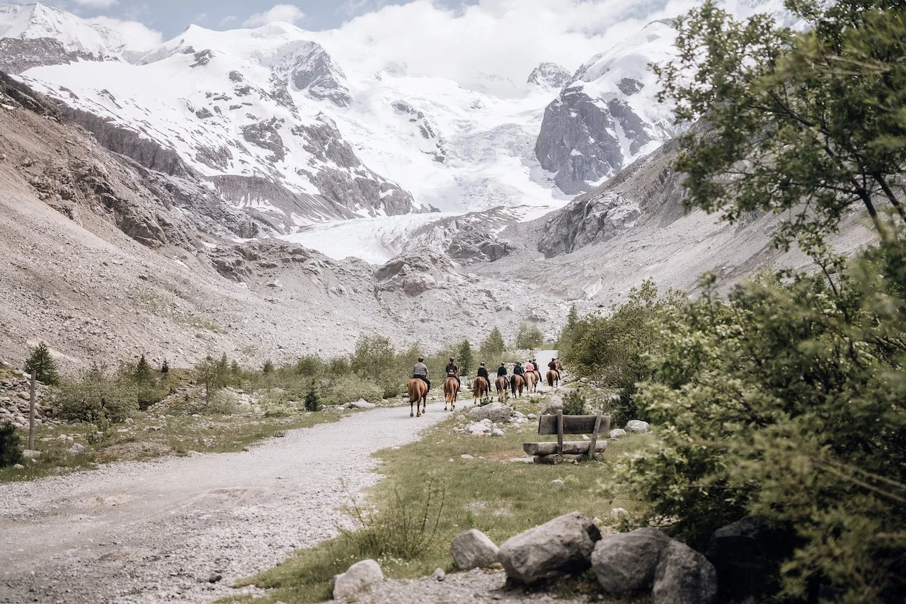 Wanderreiten &amp; Yoga zum Morteratsch Gletscher - mit Catherine