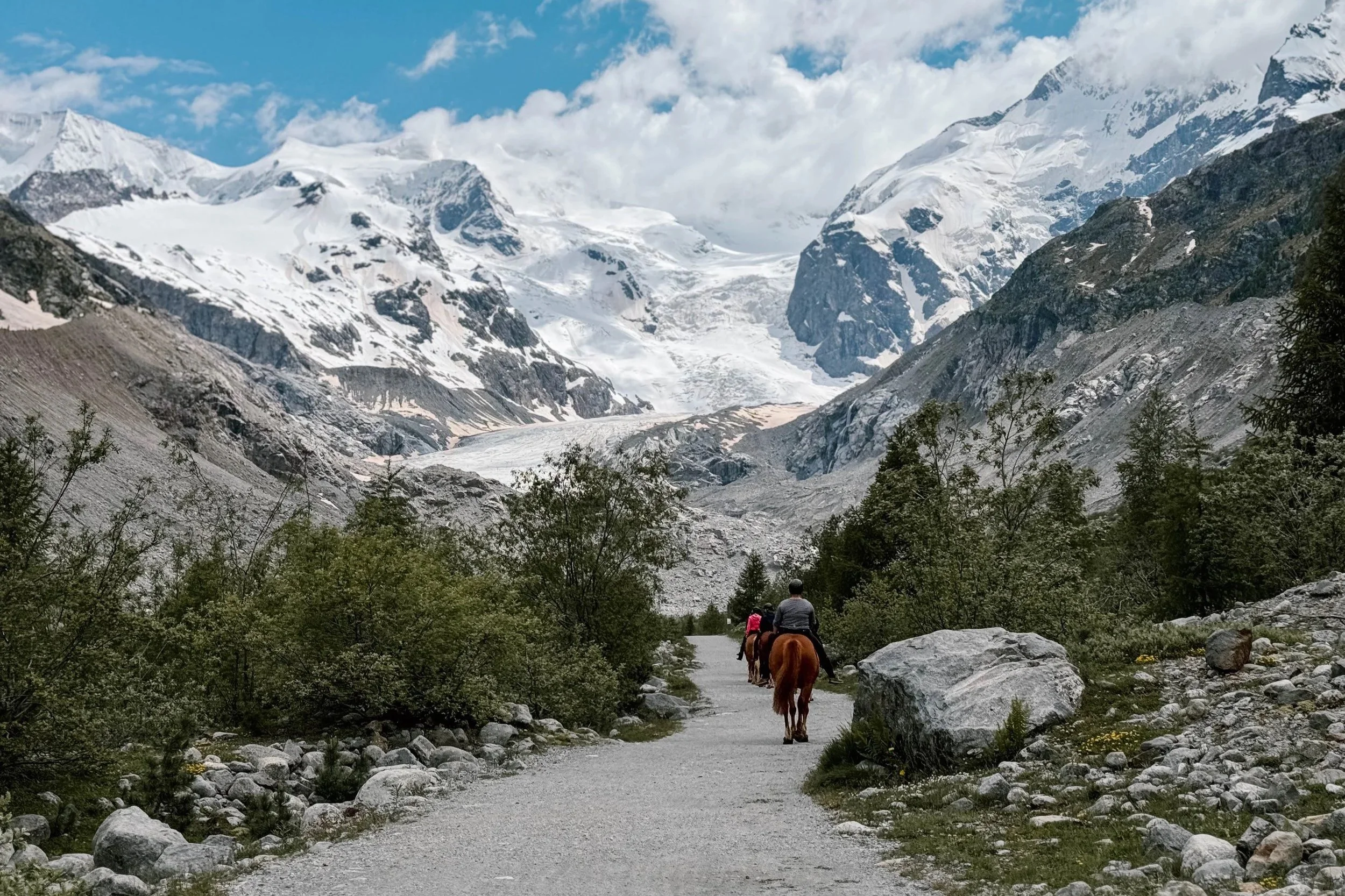 Wanderritt zum Morteratsch Gletscher mit Fotobegleitung- mit Joanna