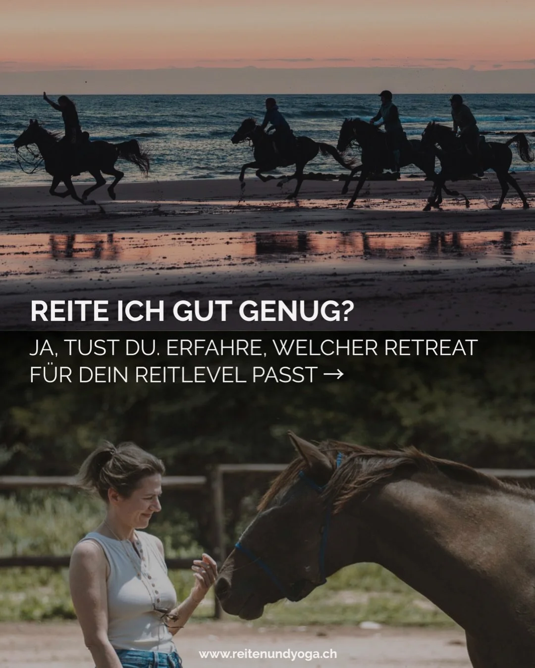 Du fragst dich: Reite ich denn gut genug? Die kurze Antwort ist JA, denn wir haben f&uuml;r jedes Reitniveau einen passenden Retreat. Diese Frage besch&auml;ftigt unsere Kundinnen ganz oft und auch uns ist sehr wichtig, dass wir in jedem Retreat stim