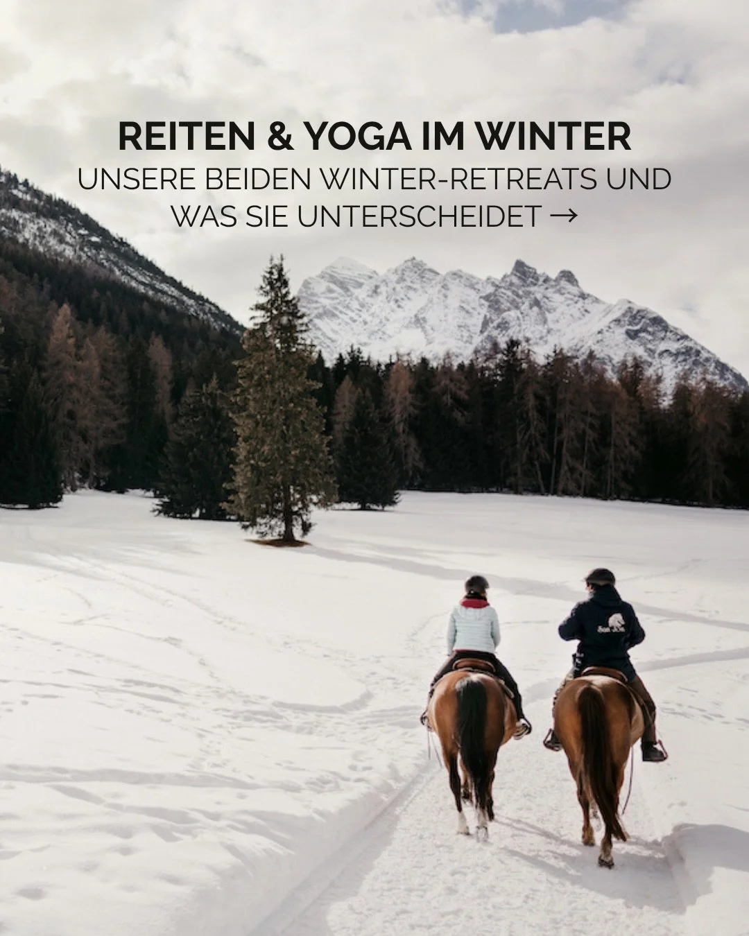 Noch einmal durch ein verschneites Winterwunderland reiten, den Schnee unter den Hufen knirschen h&ouml;ren und eiskalte Luft atmen. Die Sonne strahlt vom tiefblauen Himmel und die hohen Berge des Engadins machen jeden Ausblick noch etwas eindr&uuml;
