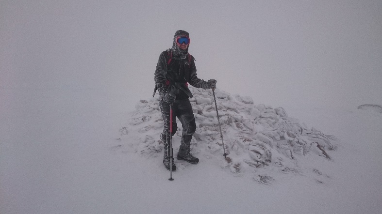 My brother Alex at the summit of Braeriach