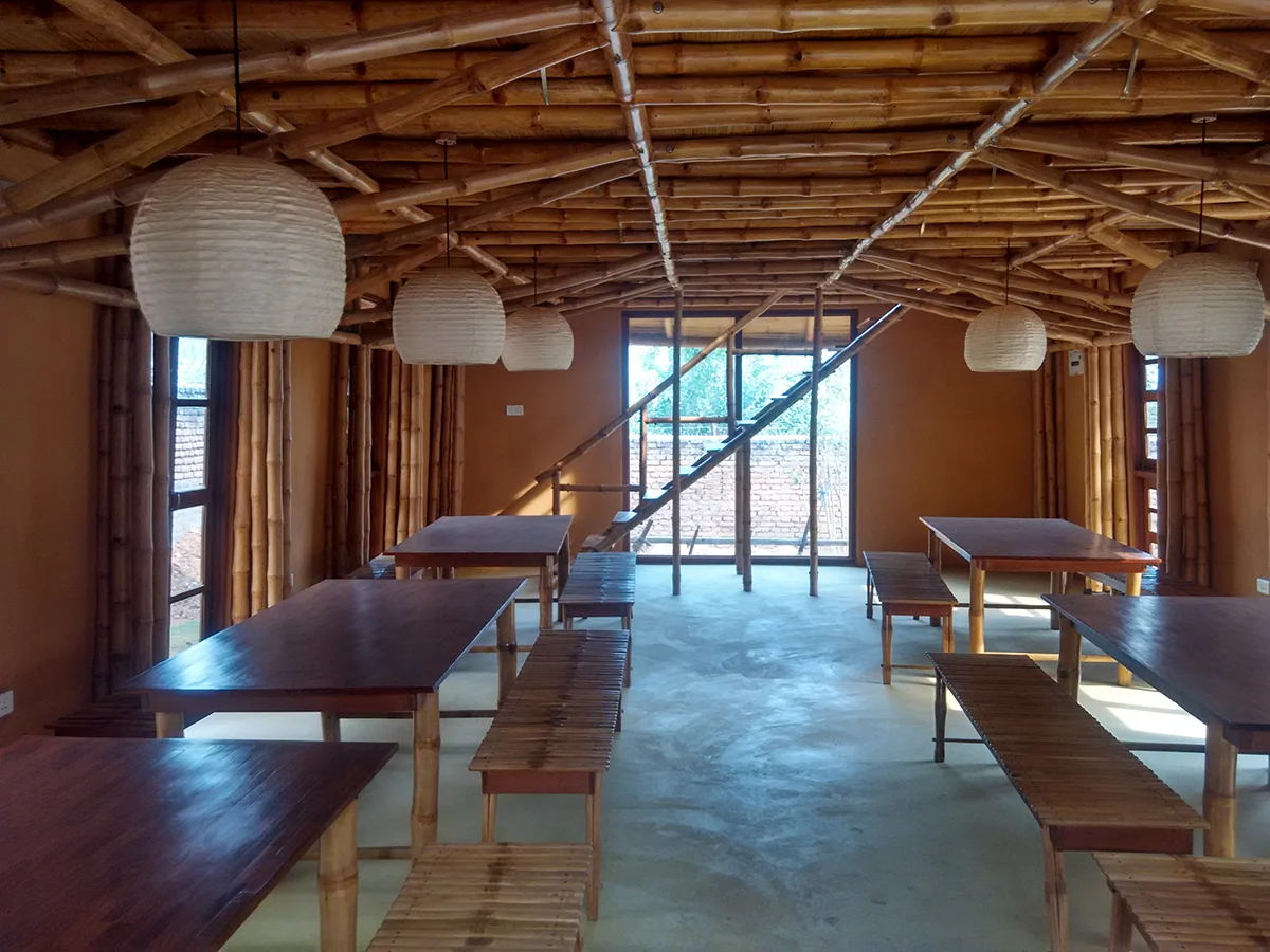 EARTH AND GRASS MEDITATION HALL AND CAFETERIA