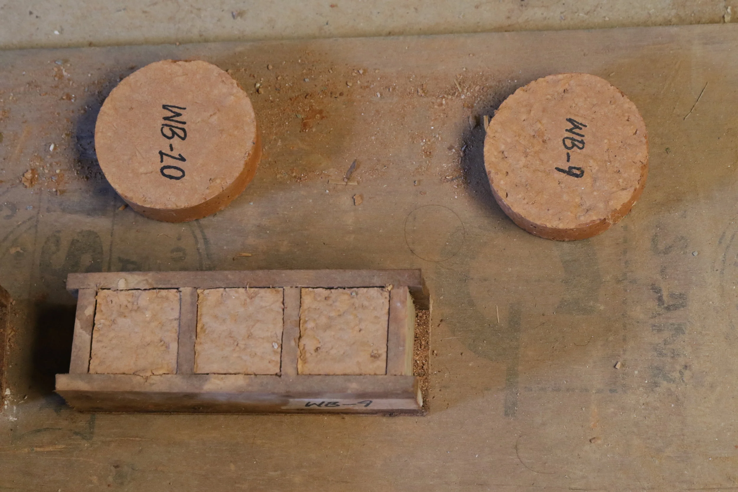 Stabilized test blocks