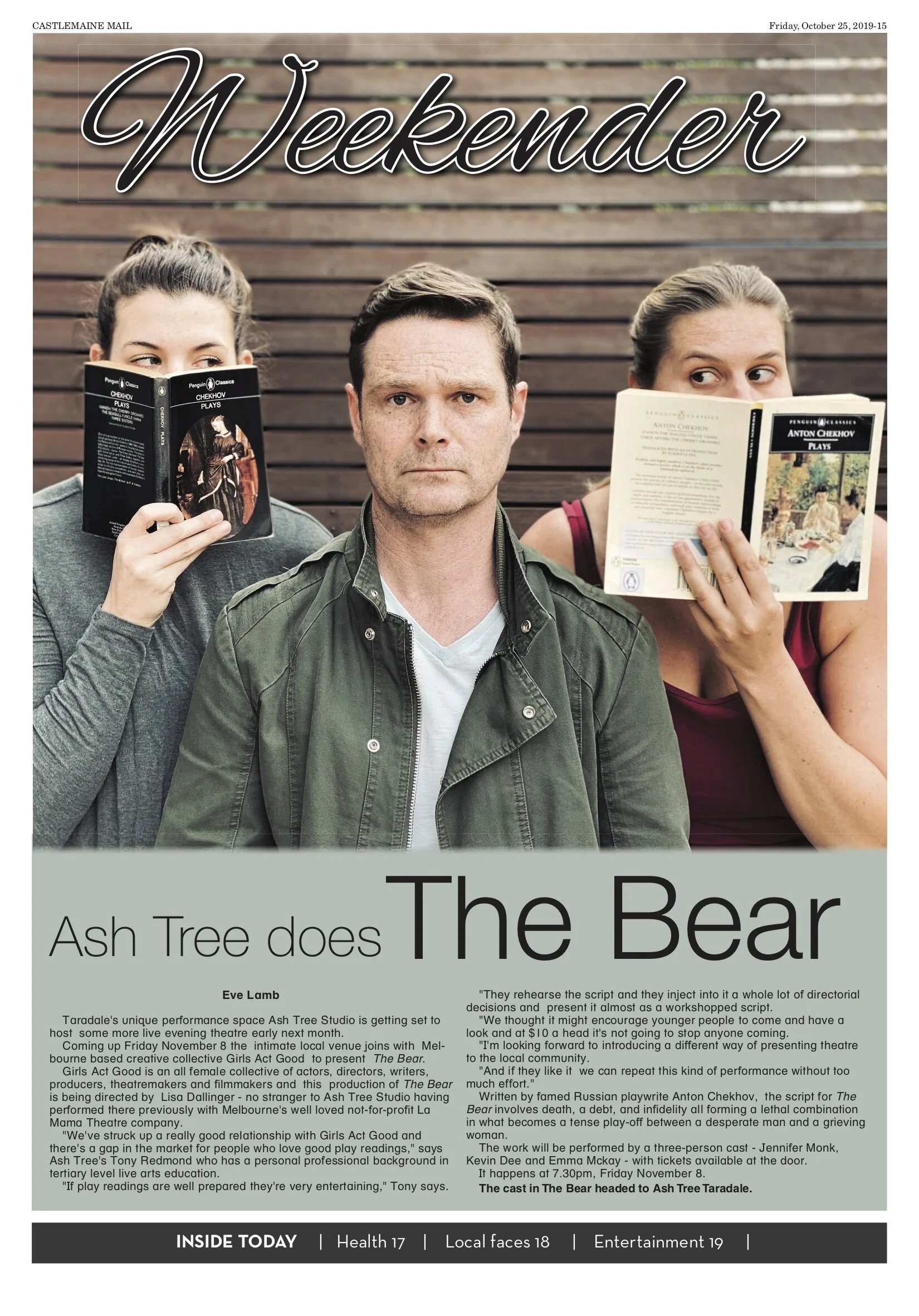 Front Page of Castlemaine Mail