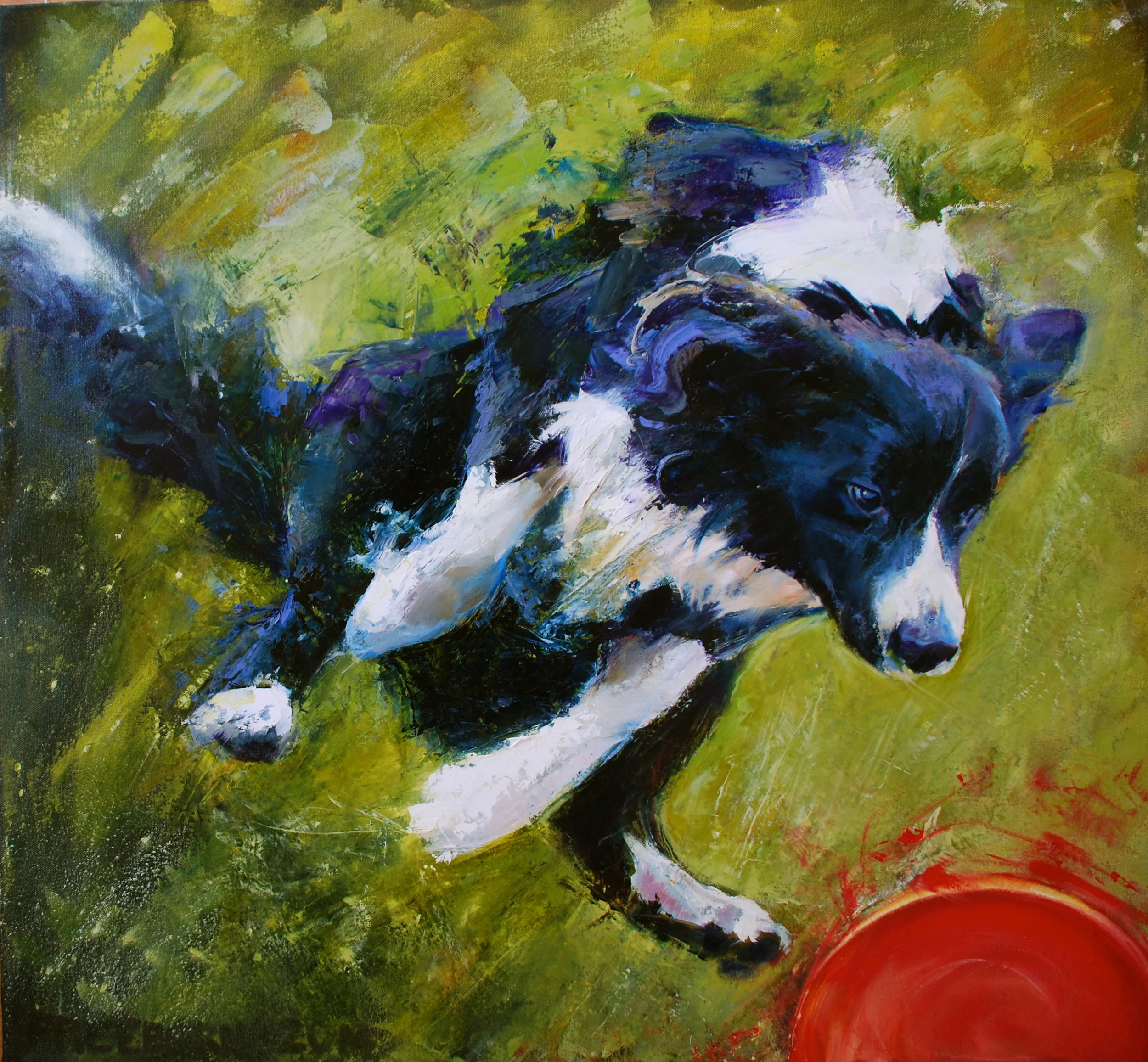 Do You Hear the Cricket Which is At Your Feet?, Oil on layered gesso, glazed multiple times, SOLD