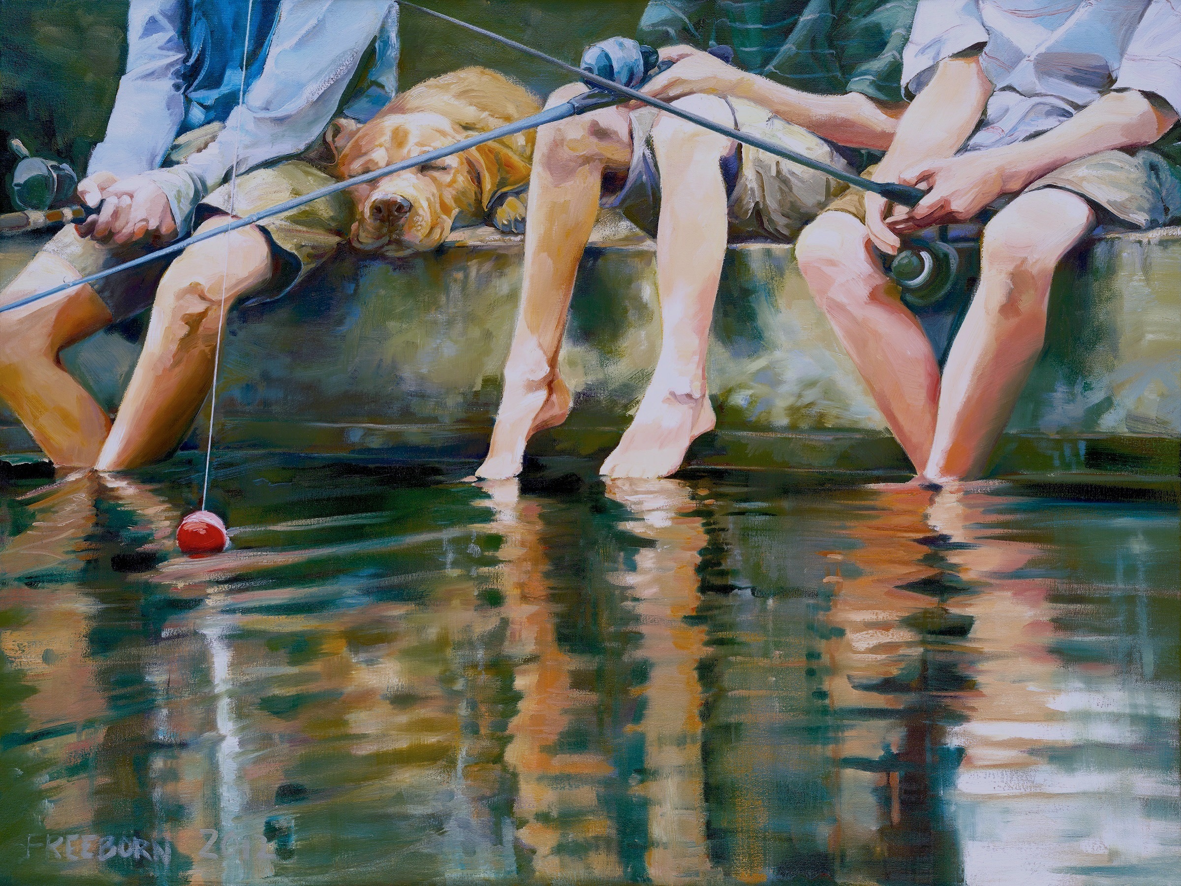The Zebco 202, oil on 36 x 48 canvas, SOLD, prints available