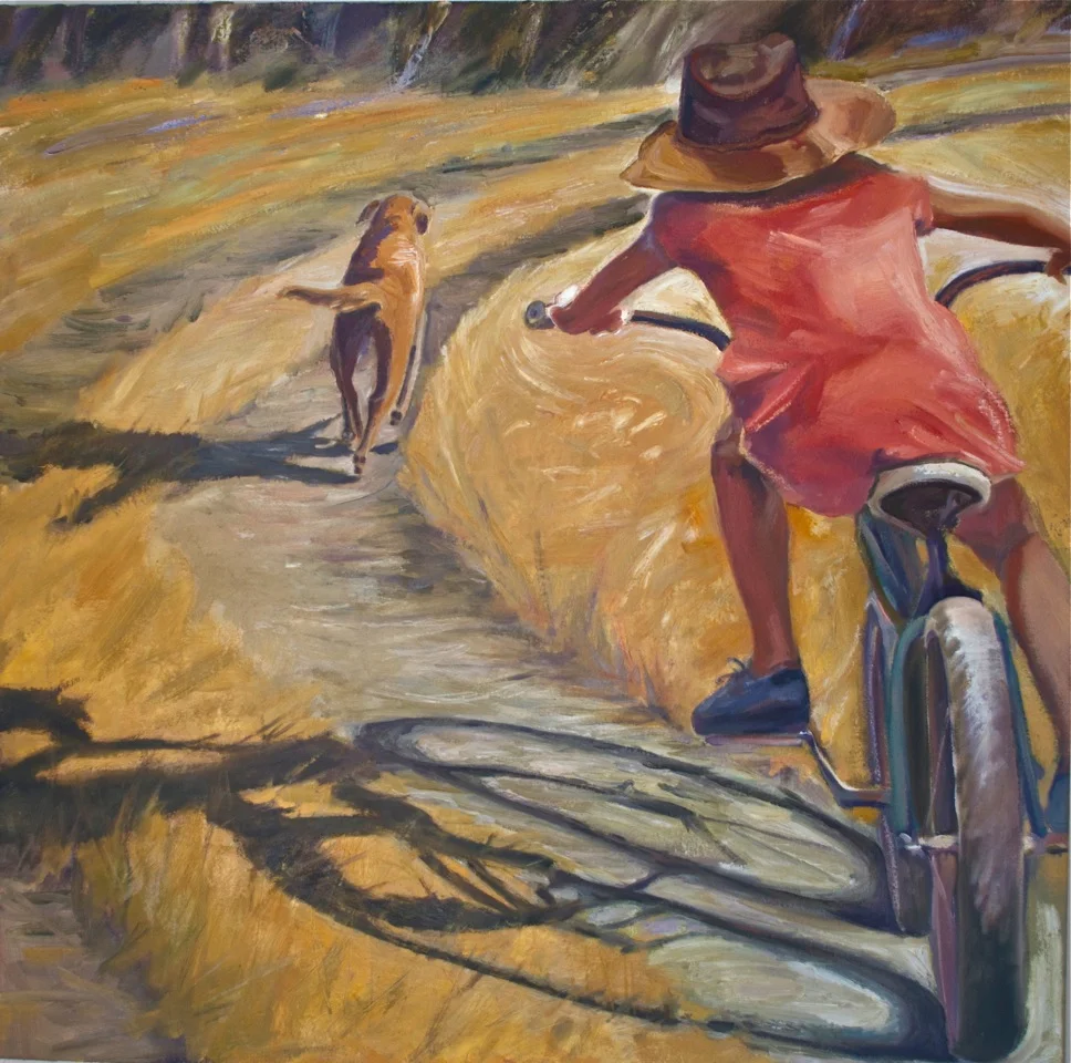 Maxine and Grampa's Hat, Oil on 36 x 36 canvas, SOLD, prints available
