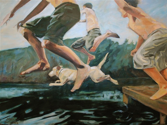 Dog Days of Summer, Oil on 36 x 48 canvas, SOLD