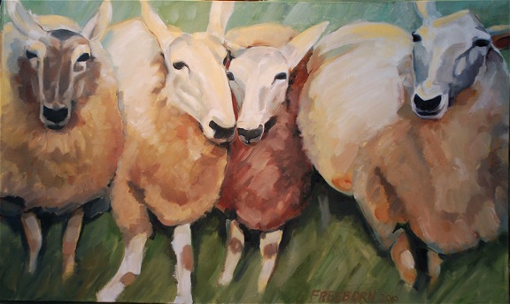 The Conference, Oil on 48 x 30 canvas, SOLD