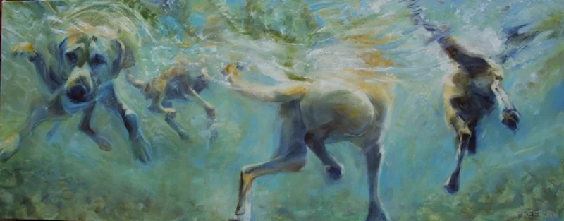 Merry Go Round, 24 x 62 oil on canvas, SOLD, prints available