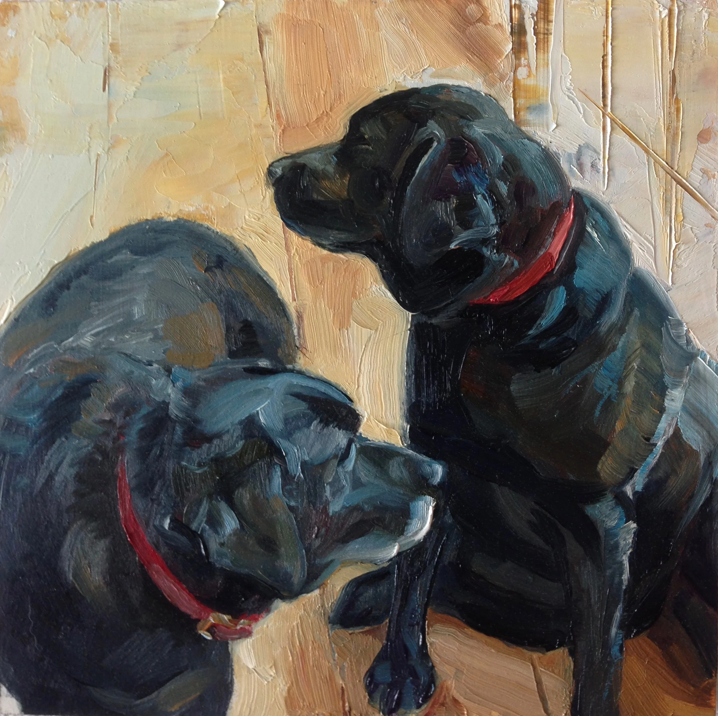 Duet, oil on panel, 6" x 6", SOLD