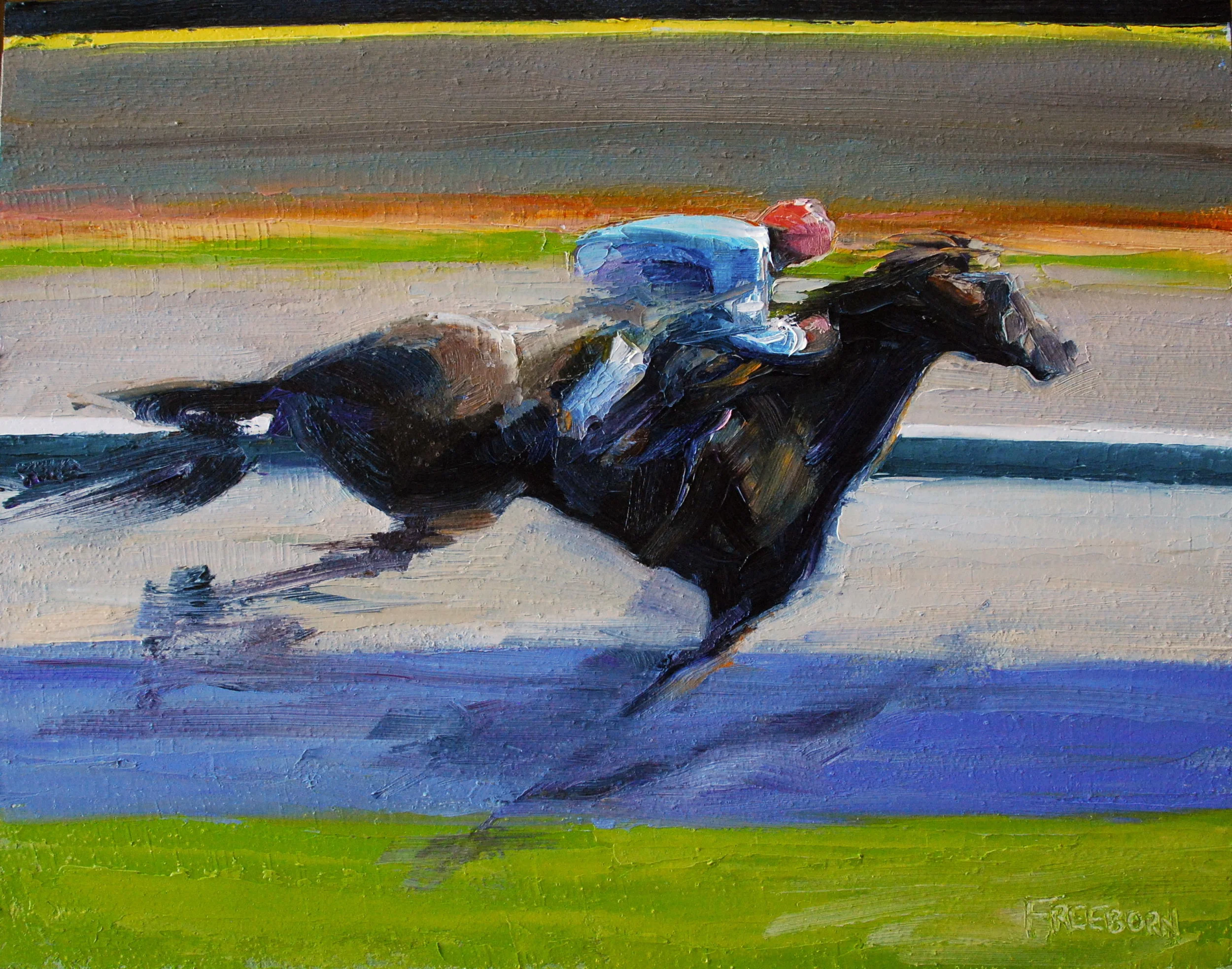 Locomotion, 11" x 14" oil on panel