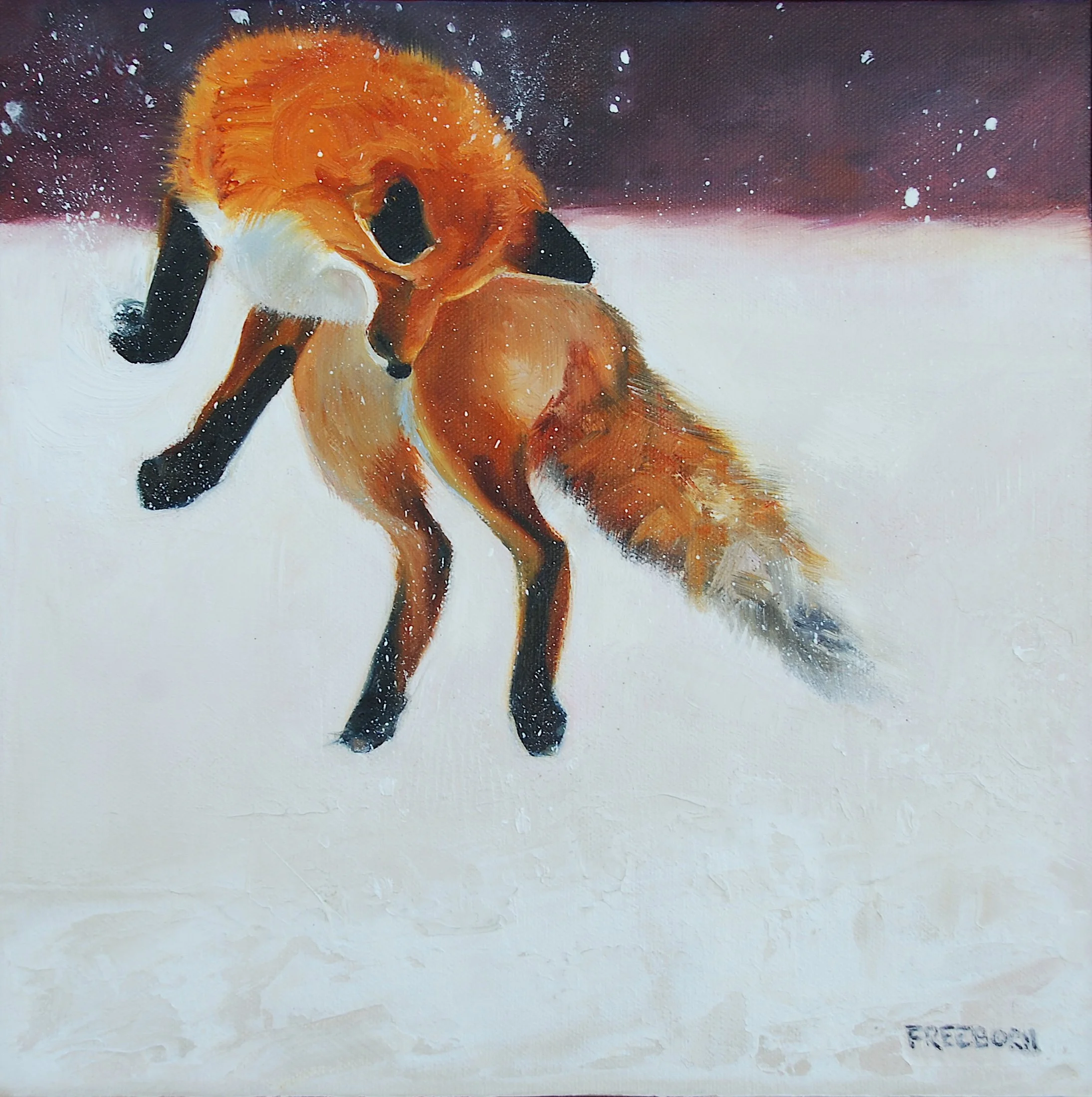   Precision , 10” x 10” oil on canvas, SOLD 