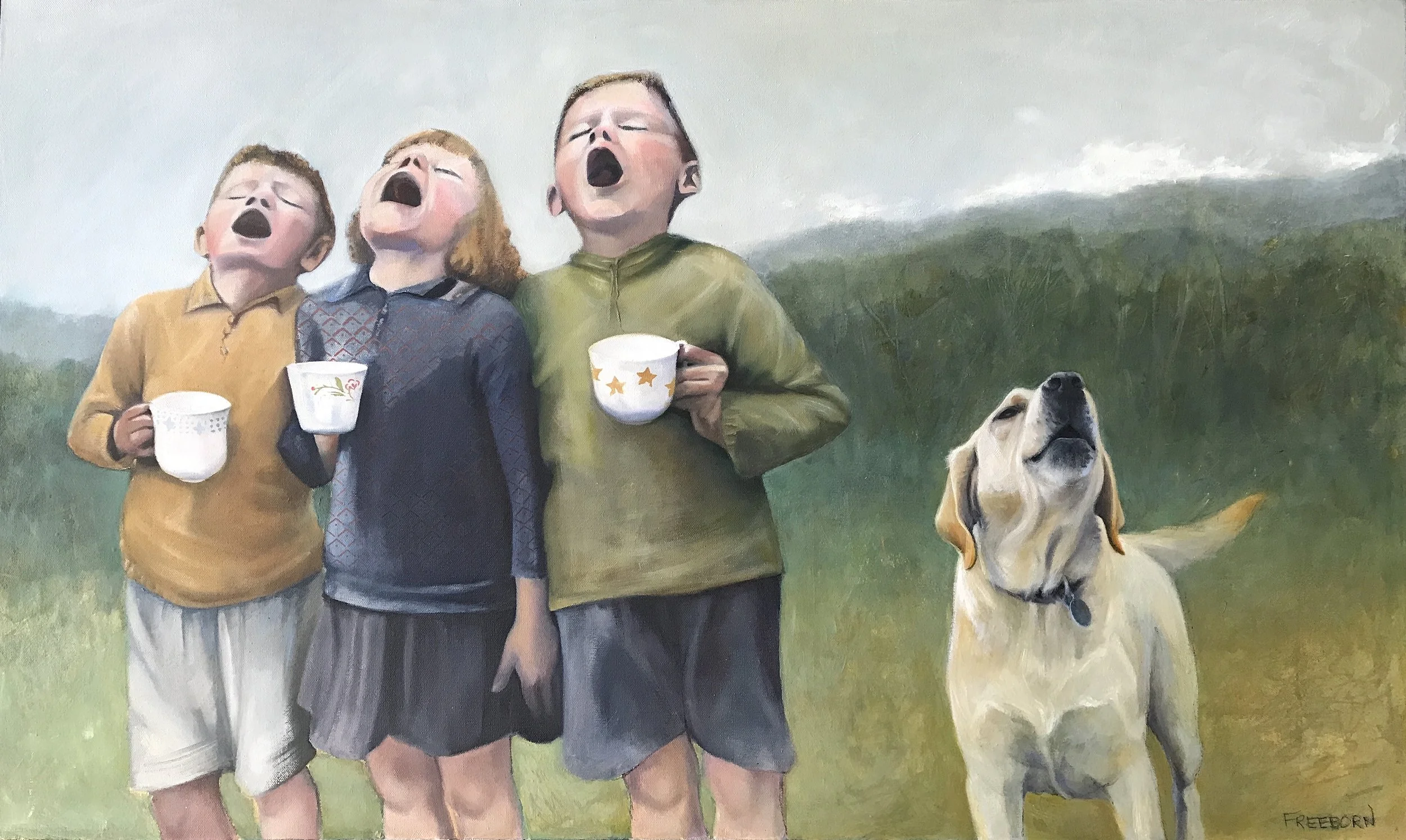   Oh What A Beautiful Morning , 24” x 40” oil and glazes on canvas 