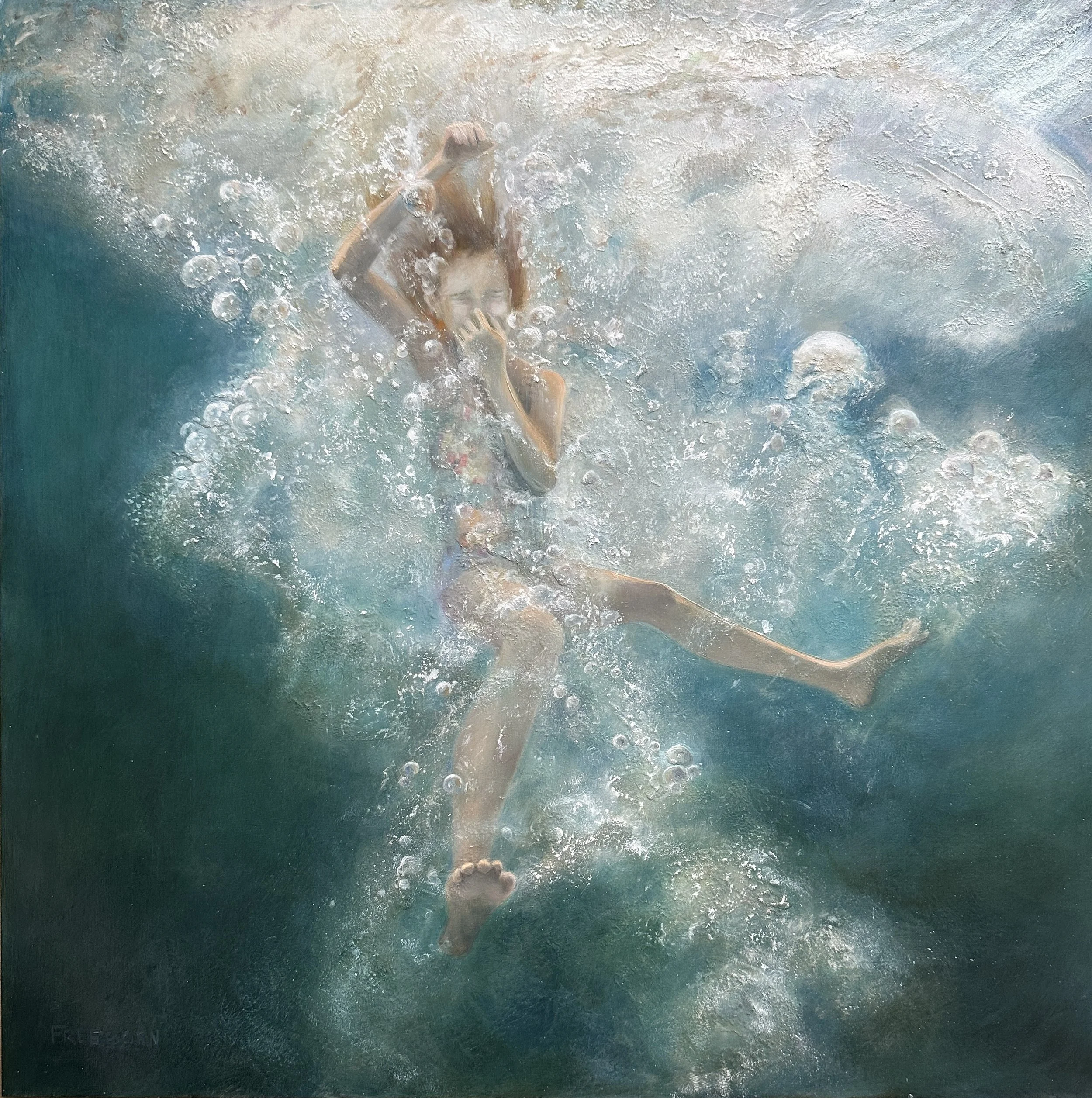   Cloud 9,  24 × 24 oil on aluminum panel 