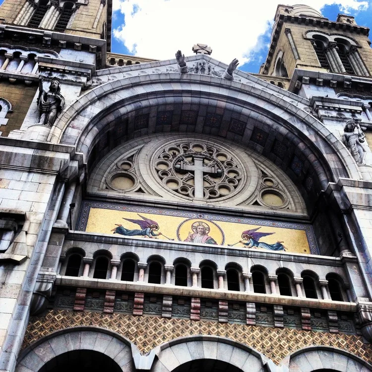 Cathedral of St. Vincent de Paul. Built in 1882, this is the largest surviving building from Tunis' colonial era, in the neo-Romanesque style..jpg