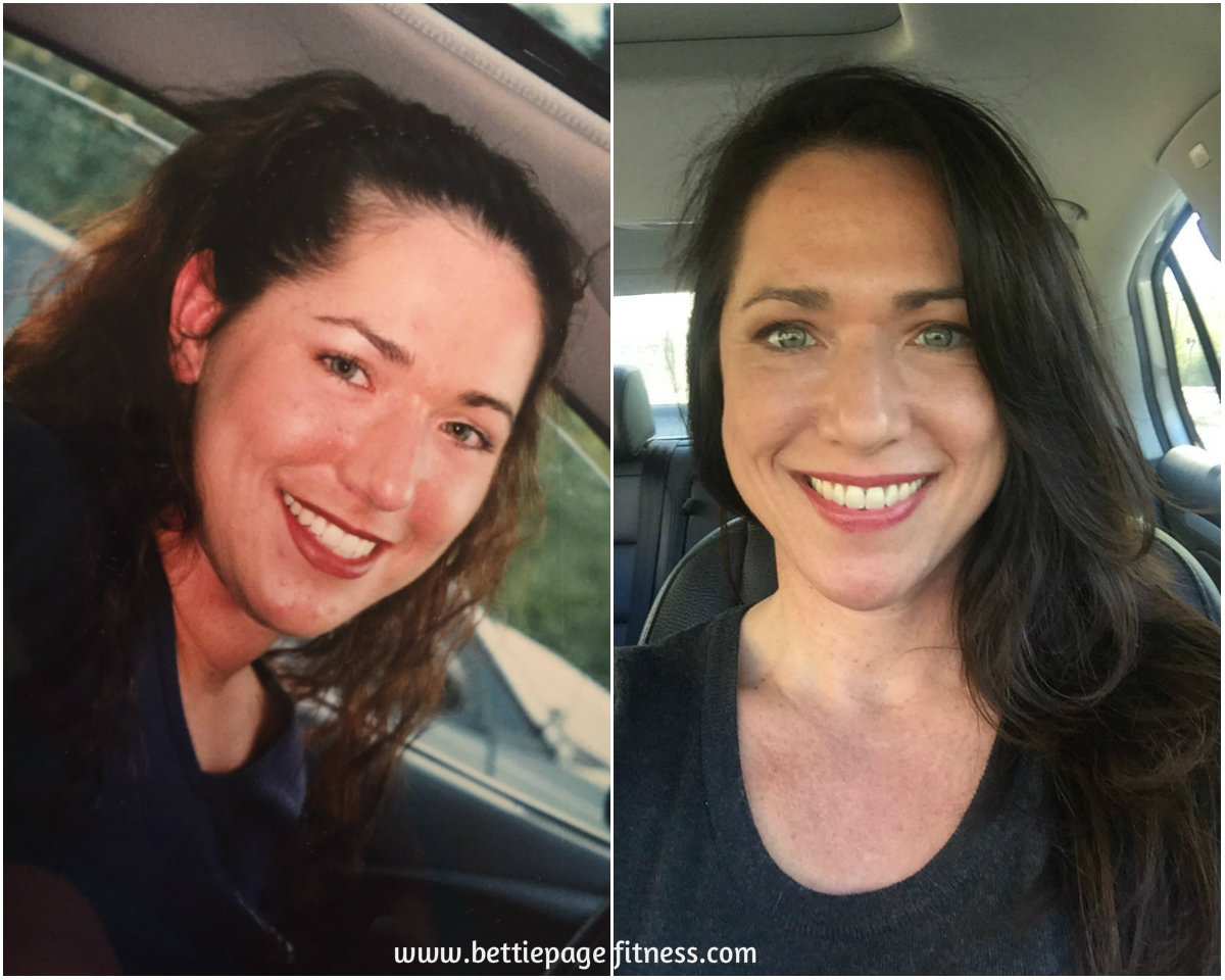 Left: Tori at 21-ish; Right: A lifetime later!