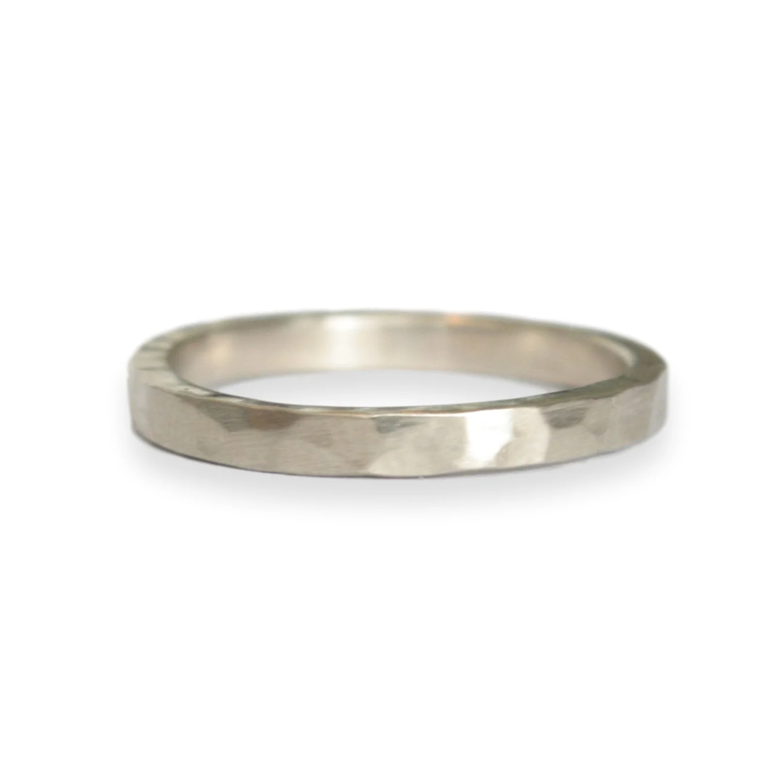 Hammered Gold Wedding Ring Set — TORCHFIRE STUDIO