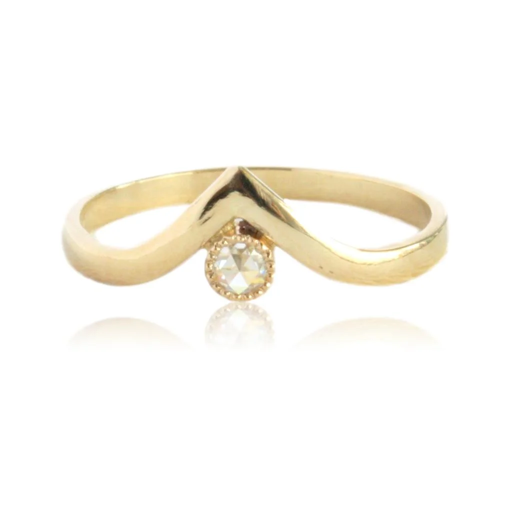 Moissanite Peak Ring : Handmade jewelry by TorchFire Studio