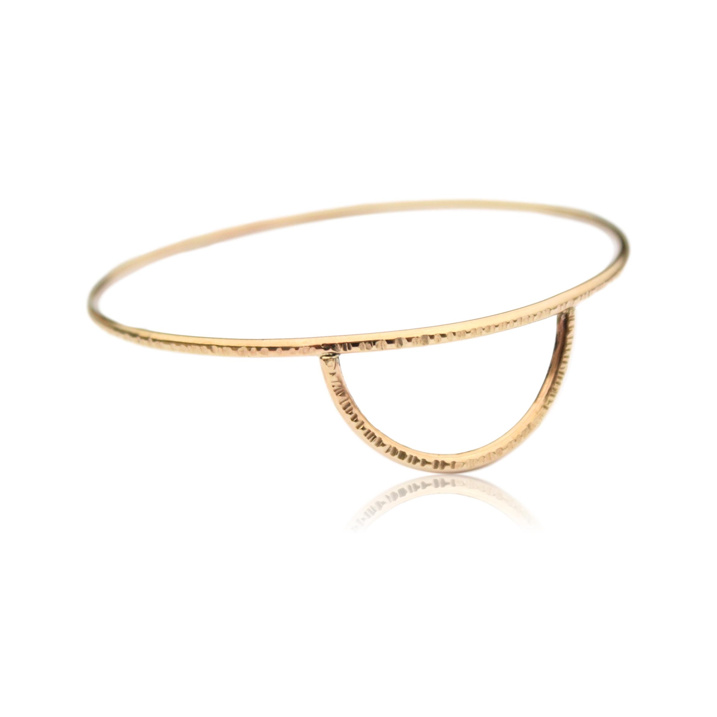 Gold Arc Bangle Bracelet: handmade jewelry by TorchFire Studio in Huntsville, Alabama