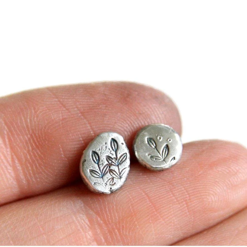 Fossil Stud Earrings | Sterling Silver 