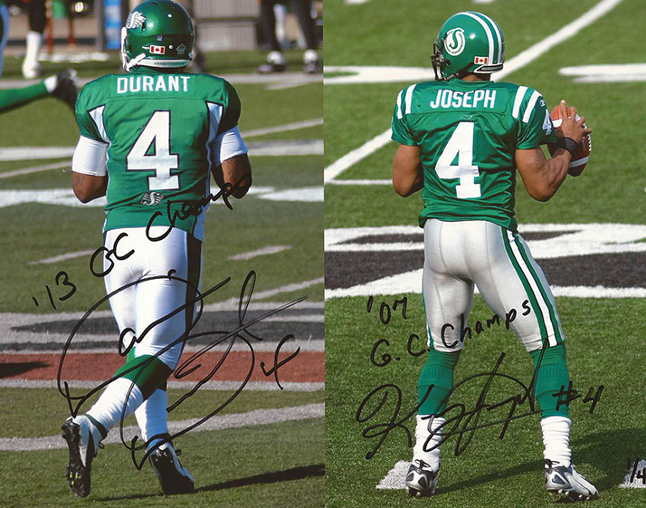 Dual Autographed w/ Kerry Joseph w/ '13 GC Champs' & '07 GC Champs' inscriptions (signed in black ink) Only 4 available in each size, individually numbered to 4 8x10 - $110 + free shipping 11x14 - $165 + free shipping