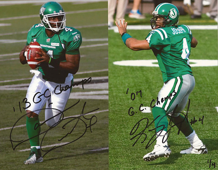 Dual Autographed w/ Kerry Joseph w/ '13 GC Champs' & '07 GC Champs' inscriptions (signed in black ink) Only 4 available in each size, individually numbered to 4 8x10 - $110 + free shipping 11x14 - $165 + free shipping