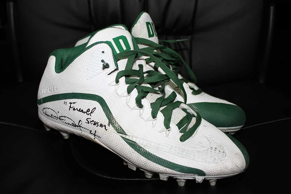 Darian Durant Game Worn Cleats from 2016 Season White/Green
