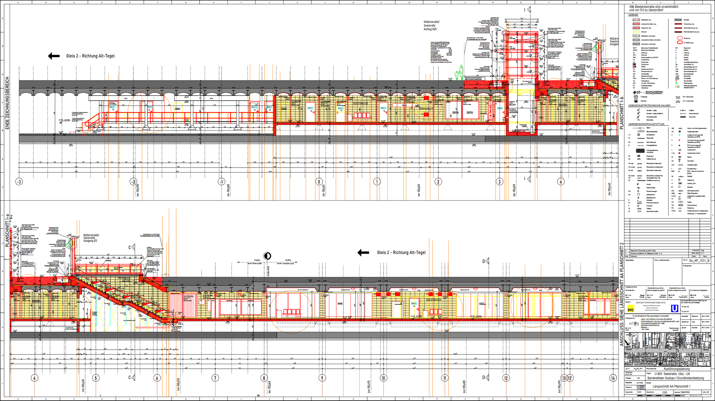 Reconstruction of the U6 Seestrasse - Berlin Subway Station