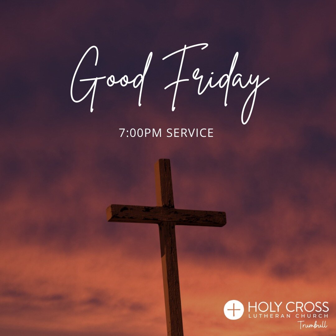 Easter isn't the same without Good Friday. Before you can live forever with God, your sins must be forgiven, and that happens on Friday, when Christ bears our sins, suffers in our place, and is forsaken by the Father, all so that we would never exper