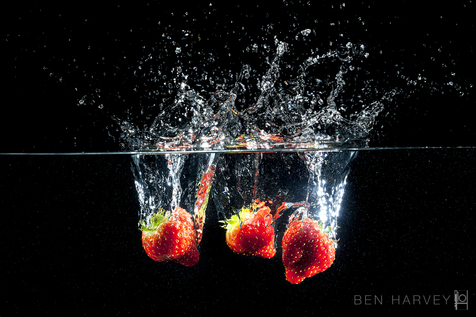 Objects dropping into a fish tank are a classic subject for high speed photography