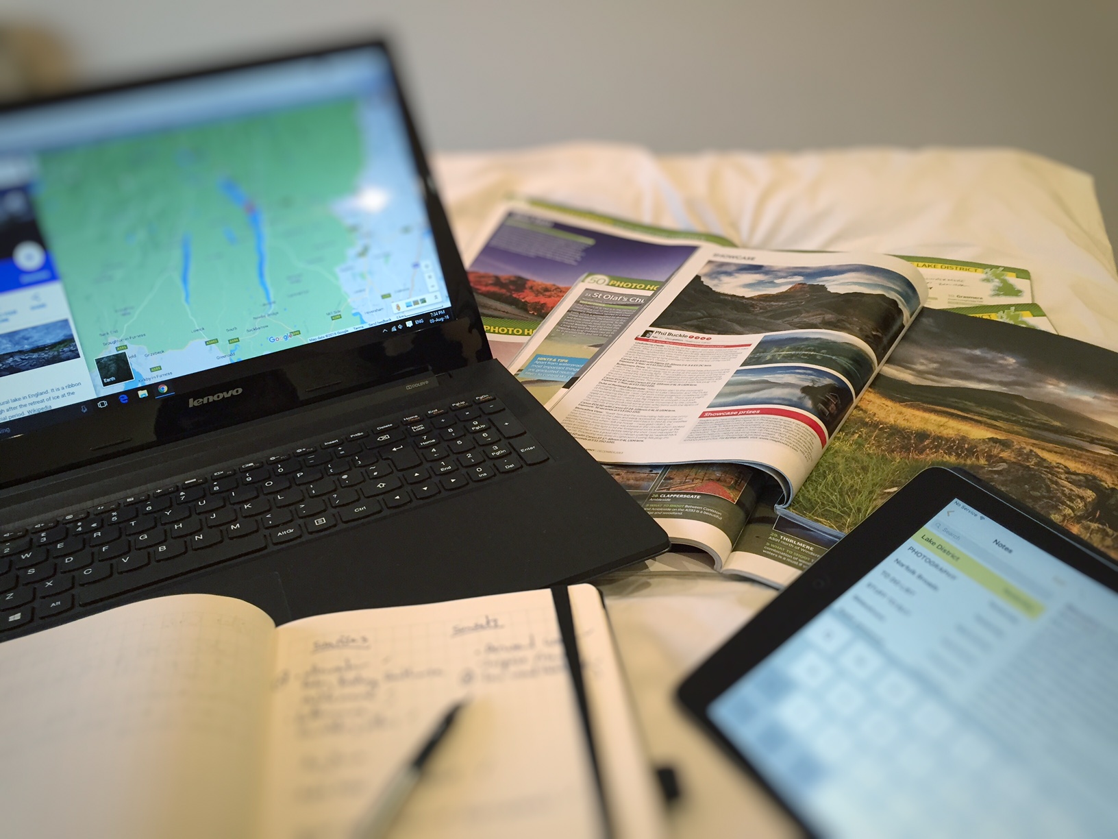 Prep for a landscape tour