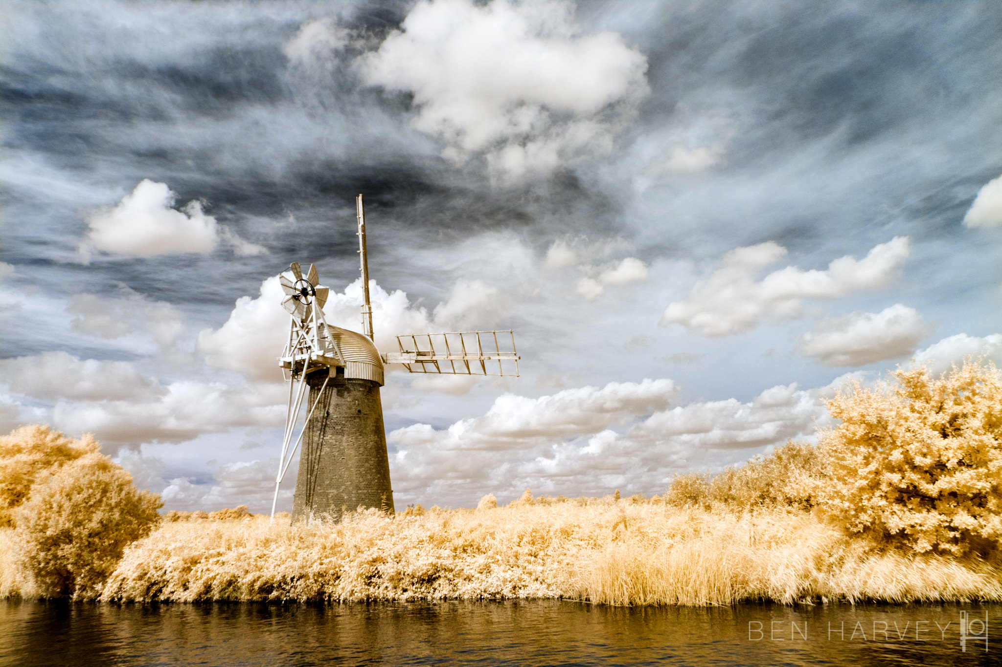 Infrar-red photograph of windmill shown above