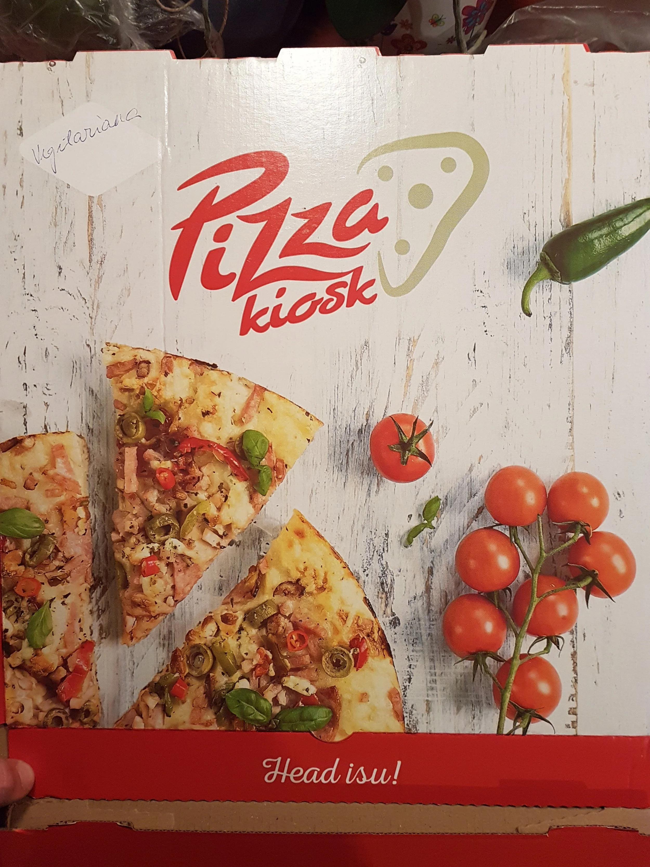Pizzakioski uus pakendi disain.