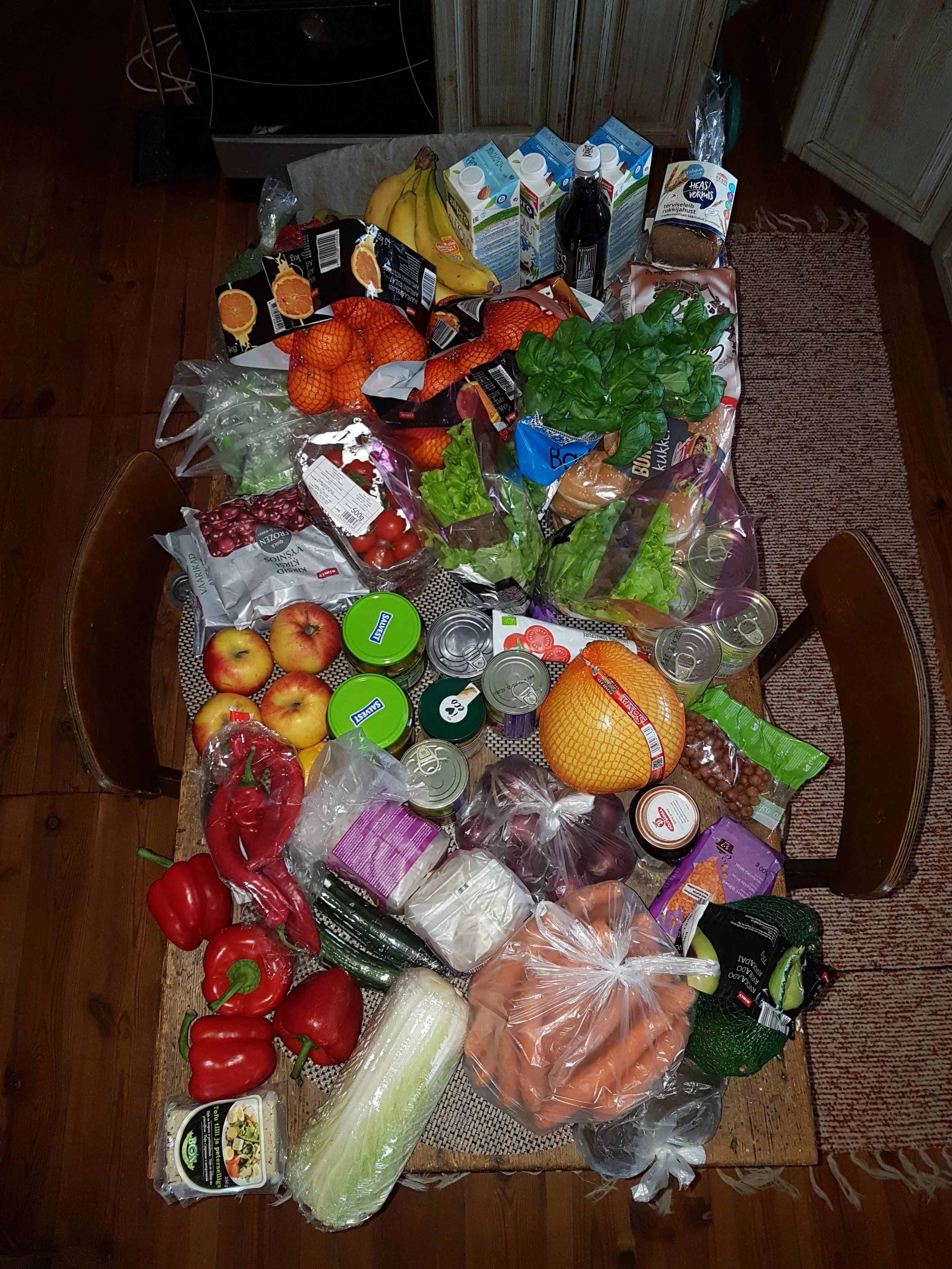 Nädala toit ühel pildil. Kõik kokku 97.98€