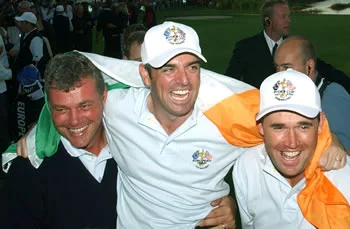Darren Clarke, Paul McGinley and Pádraig Harrington