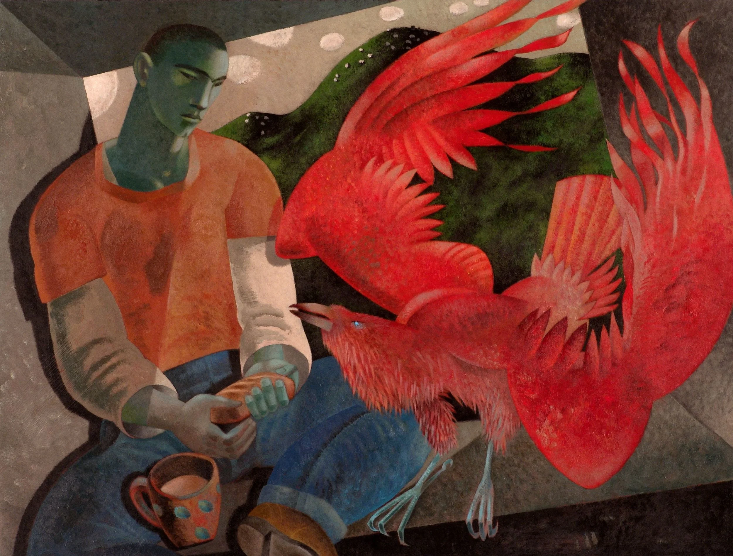   The Prophet Fed by a Raven . (Elijah and the Raven.) 2007. Private Collection, USA 