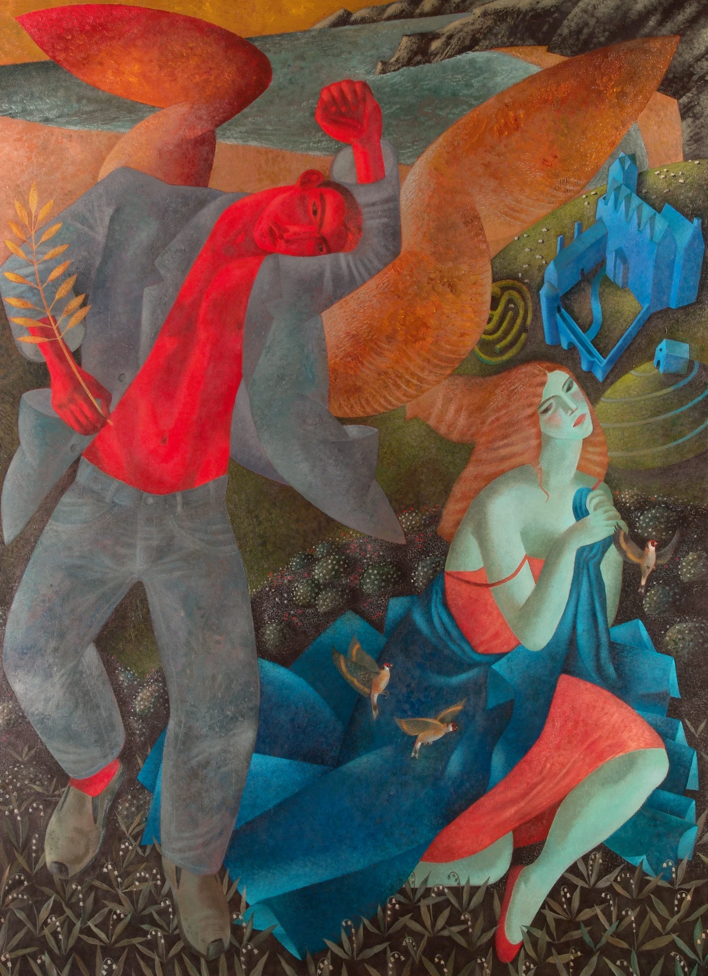   The Virgin of the Goldfinches .&nbsp;(Annunciation) 2009. Llandaff Cathedral, Wales 